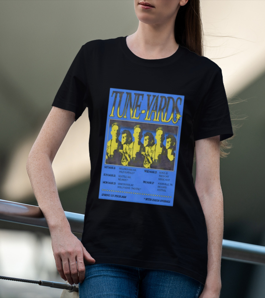 Tune Yards Spring US Tour 2026 With Kassa Overall Tour Dates And Locations T-Shirt