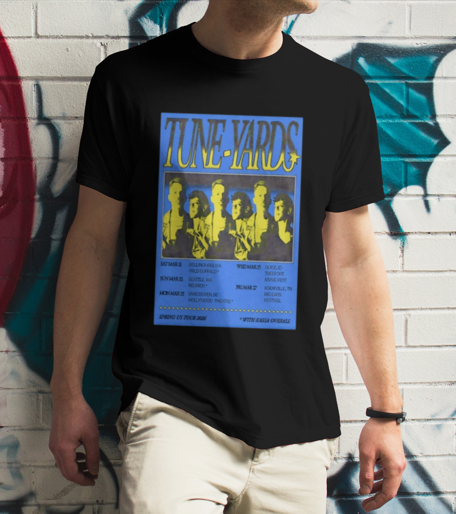 Tune Yards Spring US Tour 2026 With Kassa Overall Tour Dates And Locations T-Shirt