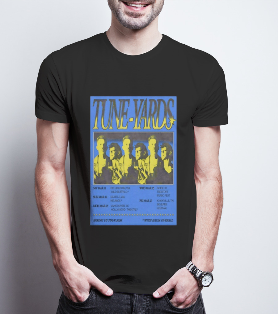 Tune Yards Spring US Tour 2026 With Kassa Overall Tour Dates And Locations T-Shirt