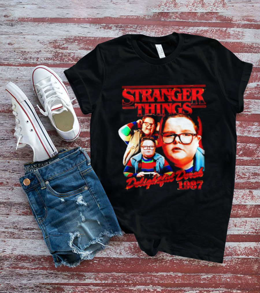 Stranger Things Delightful Derek 1987 Collage Montage T-Shirt