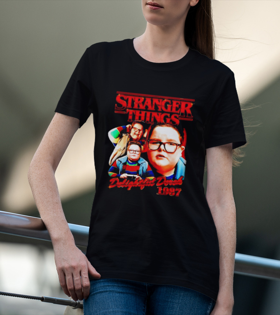 Stranger Things Delightful Derek 1987 Collage Montage T-Shirt