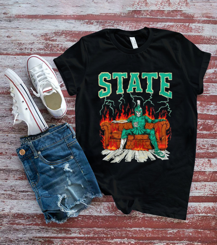 STATE Burning Couch Spartan T-Shirt