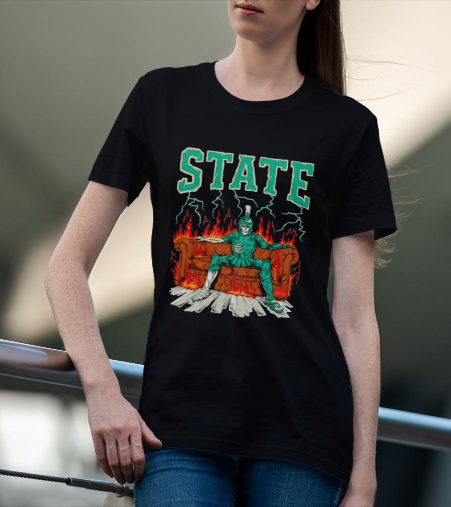 STATE Burning Couch Spartan T-Shirt