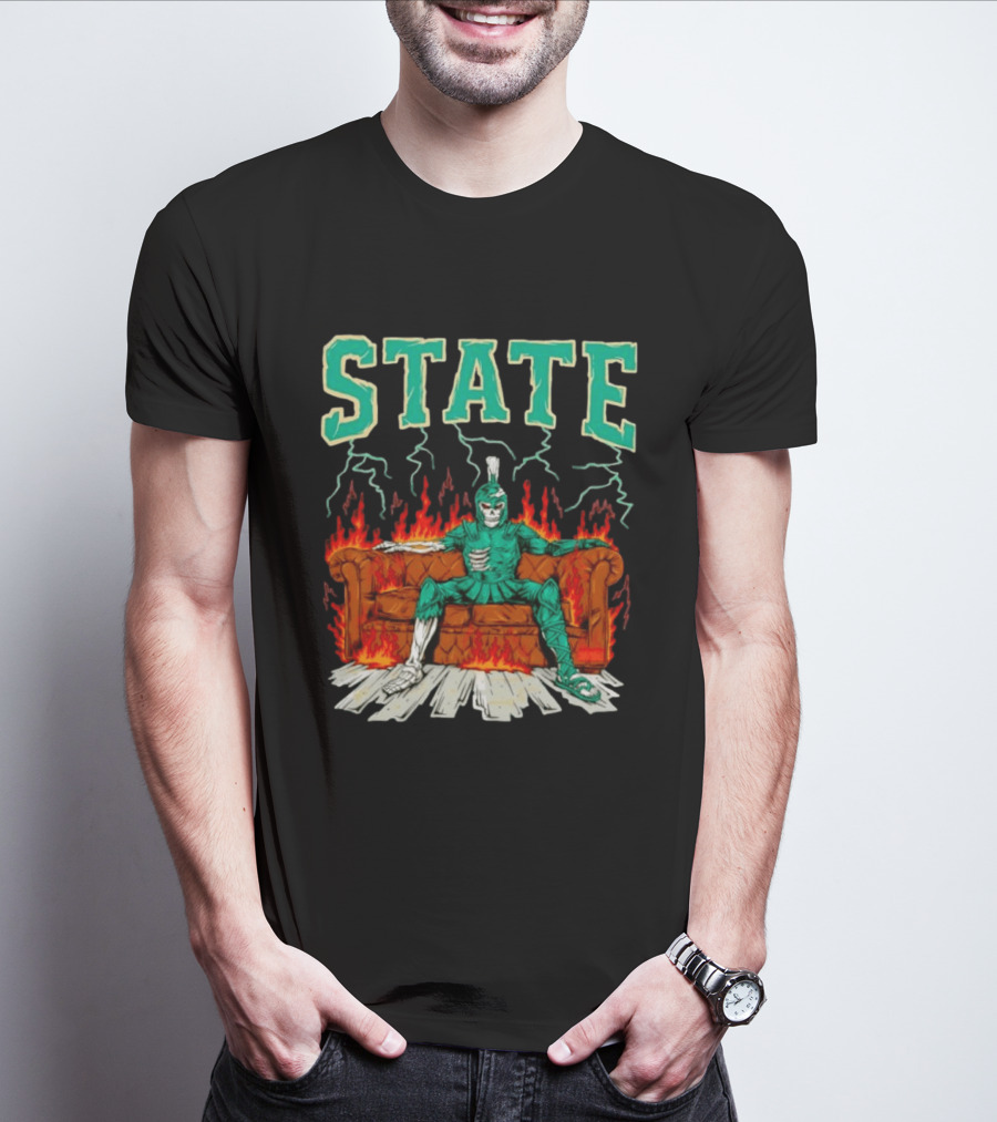 STATE Burning Couch Spartan T-Shirt
