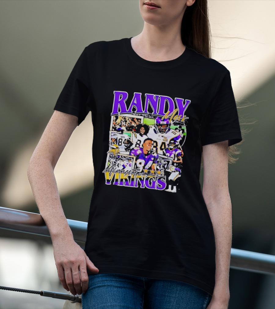 Randy Moss Minnesota Vikings 84 Star Legend NFL Football T-Shirt