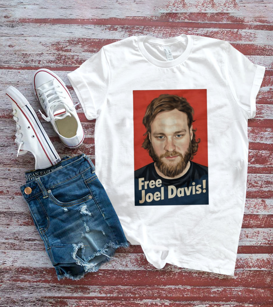 Free Joel Davis Bold Portrait Red T-Shirt