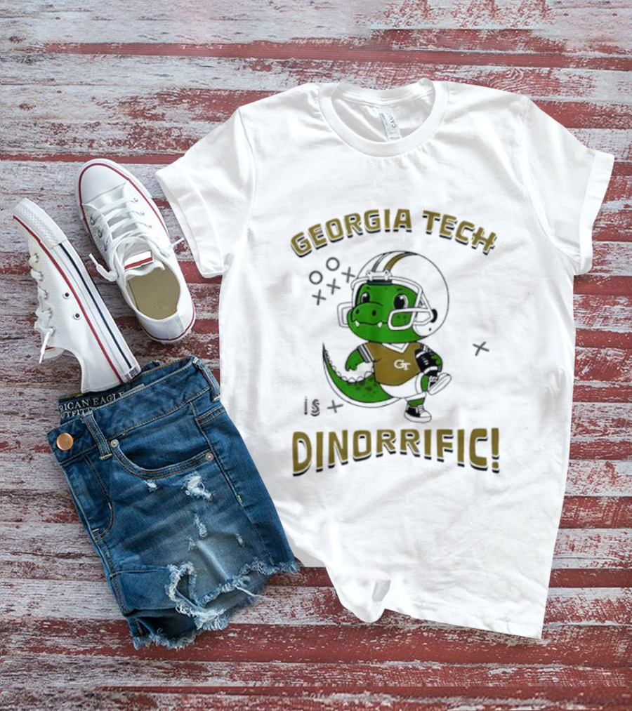 Georgia Tech Dino Football Fun Dinorrific T-Shirt
