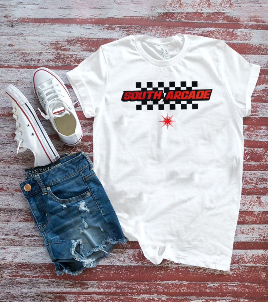 South Arcade Checkered Rock Sound Burst T-Shirt