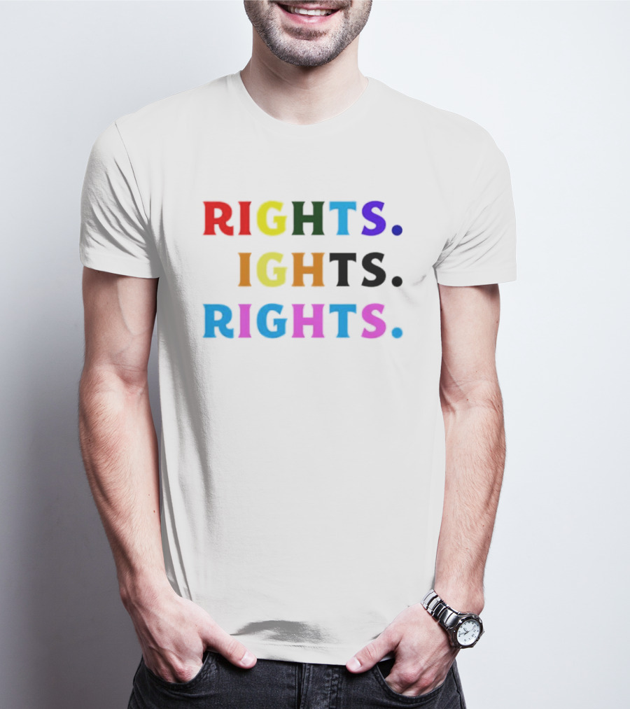 LGBT Rights Rights Rights Rainbow Pride T-Shirt