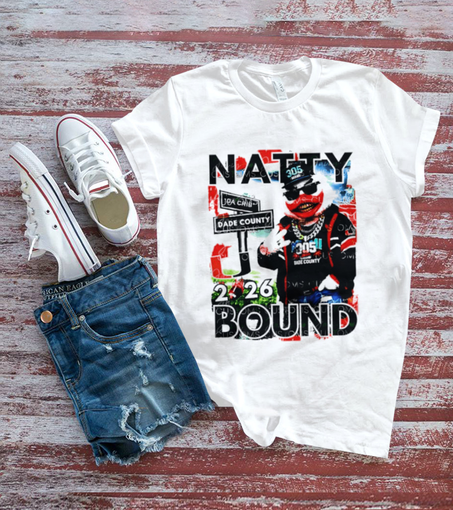 Natty Bound 2026 Miami Hurricanes Sebastian The Ibis Dade County Da Crib 305 T-Shirt