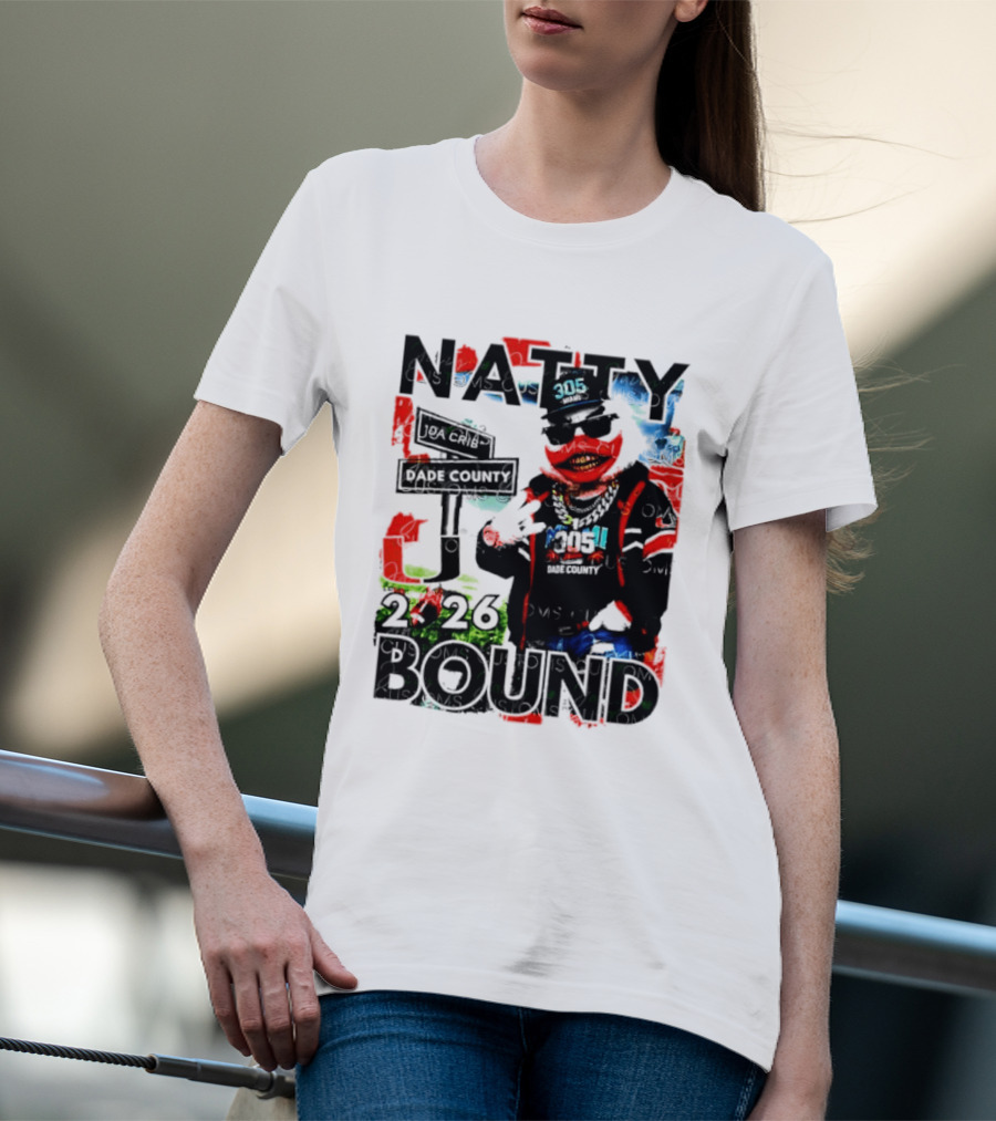 Natty Bound 2026 Miami Hurricanes Sebastian The Ibis Dade County Da Crib 305 T-Shirt