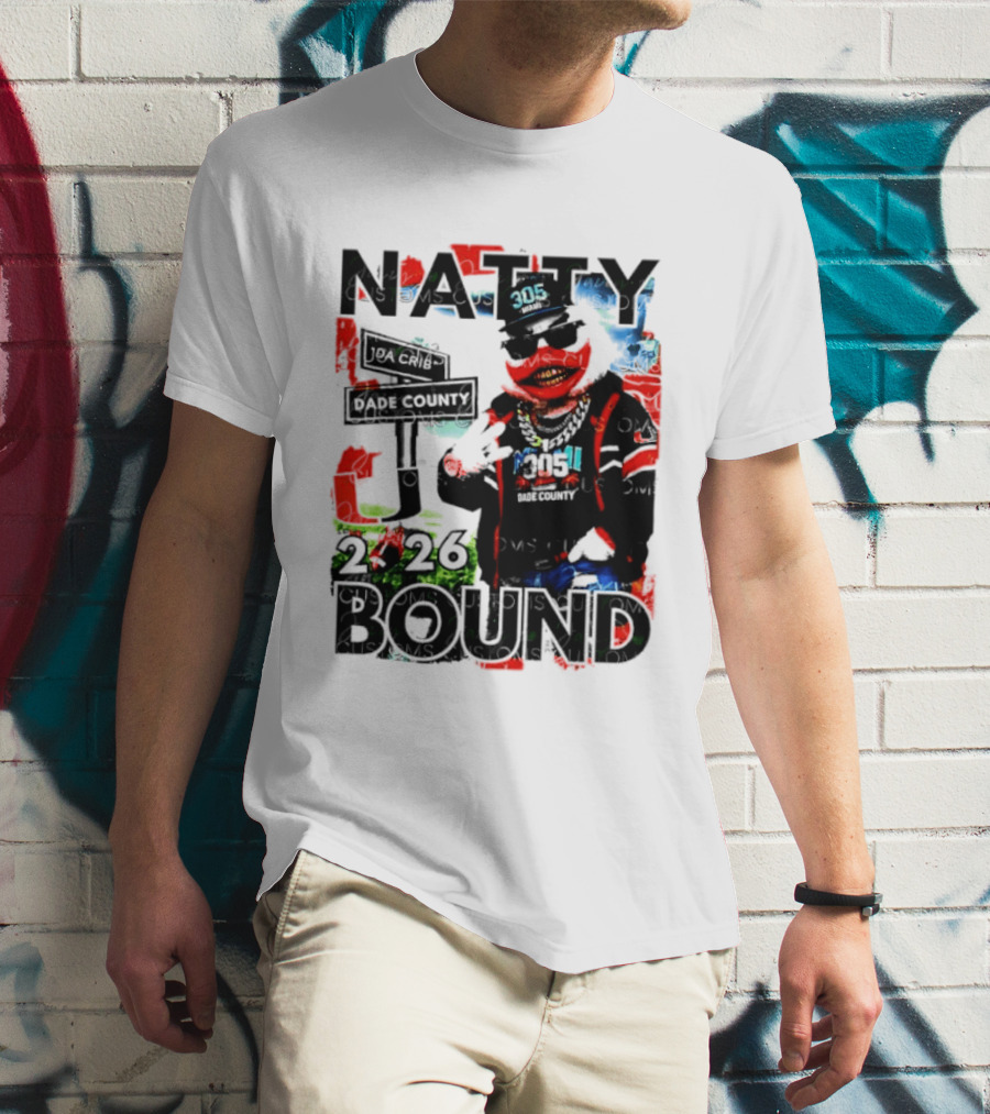 Natty Bound 2026 Miami Hurricanes Sebastian The Ibis Dade County Da Crib 305 T-Shirt