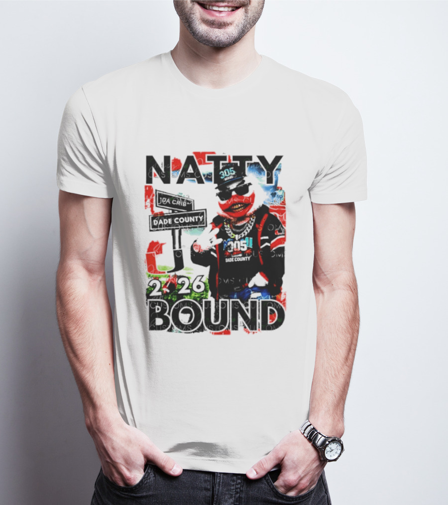 Natty Bound 2026 Miami Hurricanes Sebastian The Ibis Dade County Da Crib 305 T-Shirt