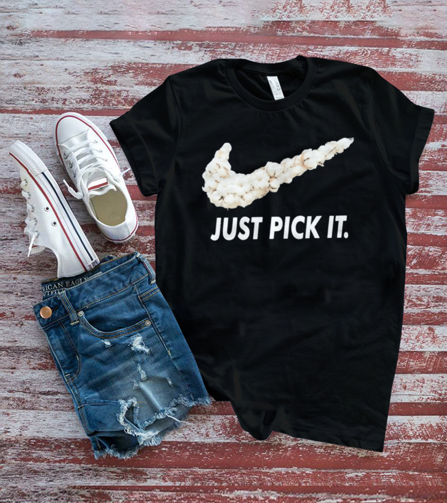 JUST PICK IT Cotton Swoosh T-Shirt