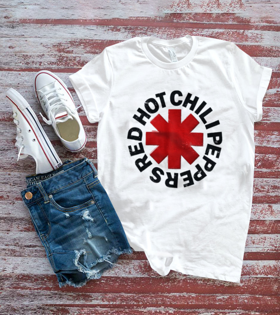 Red Hot Chili Peppers Red Asterisk Iconic Band T-Shirt