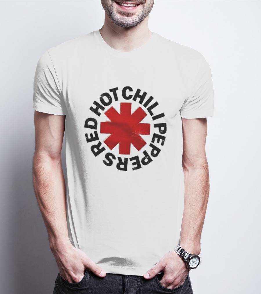 Red Hot Chili Peppers Red Asterisk Iconic Band T-Shirt