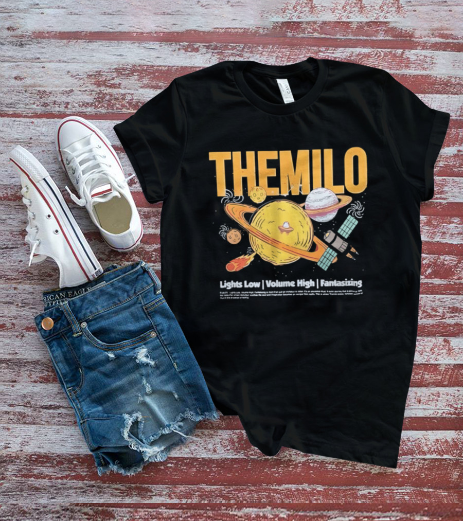 The Milo Space Planets Lights Low Volume High Fantasizing T-Shirt