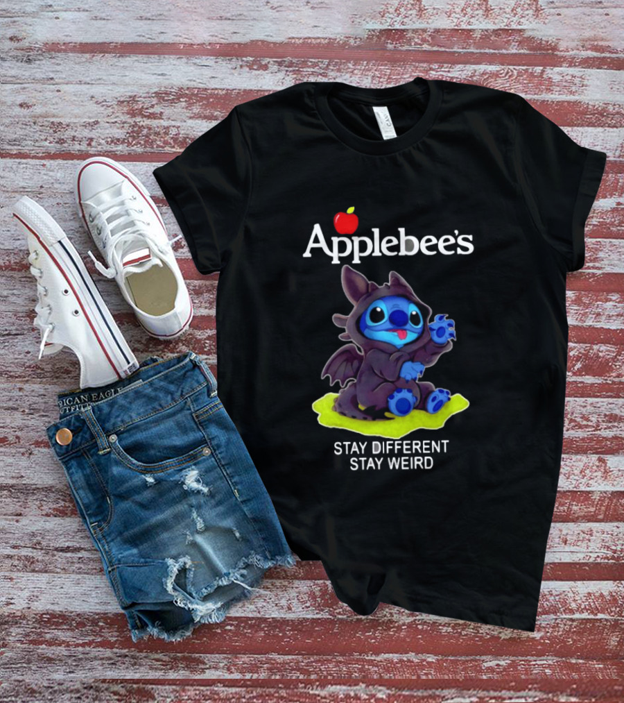 Applebee's Toothless Stitch Stay Different Stay Weird T-Shirt