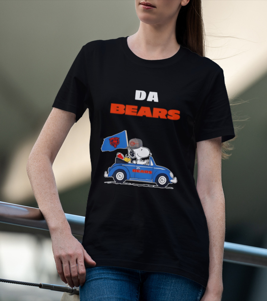 Chicago Bears Snoopy Woodstock Car Da Bears T-Shirt