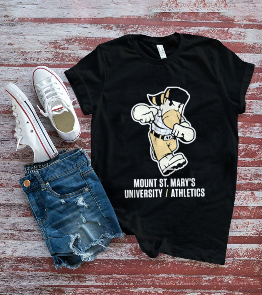 Mount St. Mary's University Athletics Sports Mascot Fight Pose T-Shirt