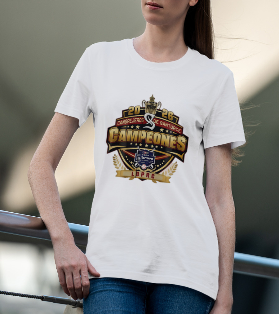 Cangrejeros De Santurce 2026 Campeones Celebrate LBPRC Trophy Baseball T-Shirt