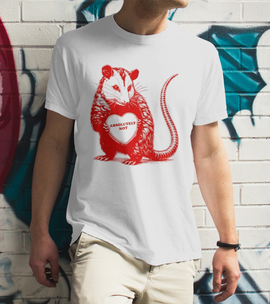 Absolutely Not Valentine Opossum Heart T-Shirt