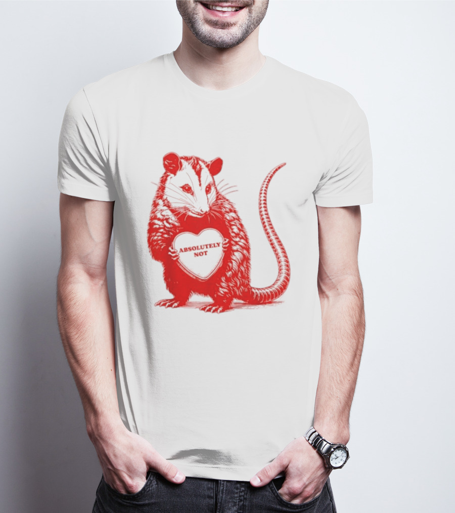 Absolutely Not Valentine Opossum Heart T-Shirt