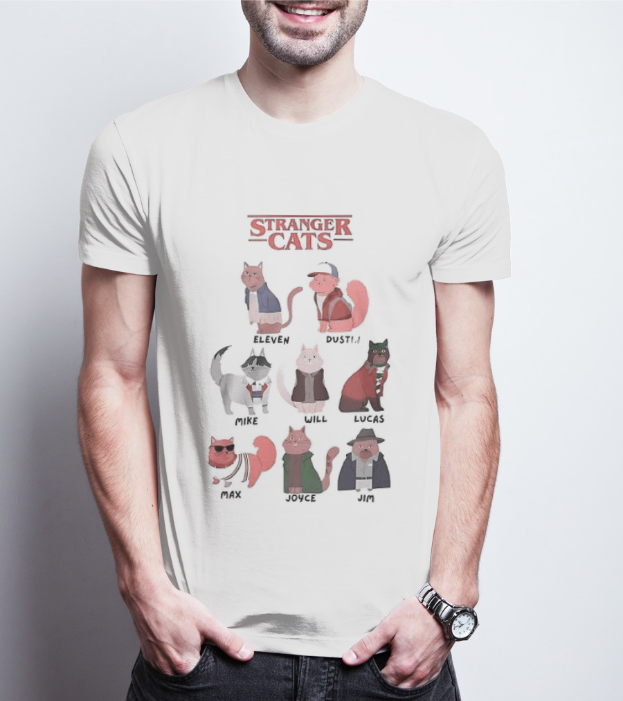 Stranger Cats Eleven Dustin Mike Will Max Hopper 2023 T-Shirt