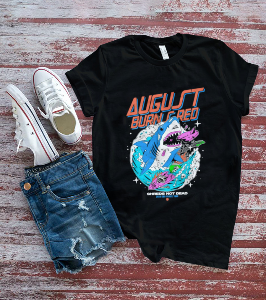 August Burns Red Shreds Not Dead Emo Cruise Tour 2026 Shark Explosion T-Shirt