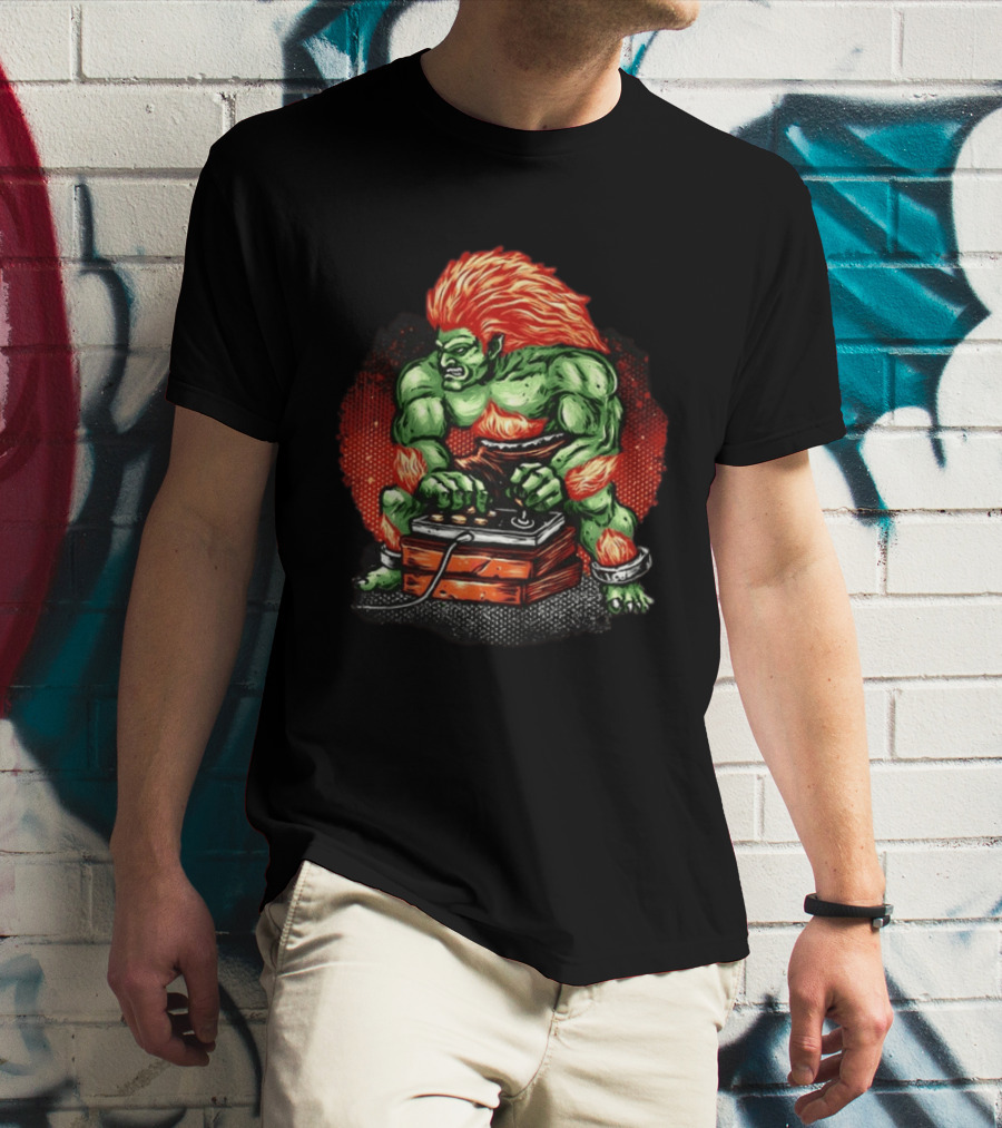 Blanka Beast Of The Arcade Classic Video Game Joystick Action T-Shirt