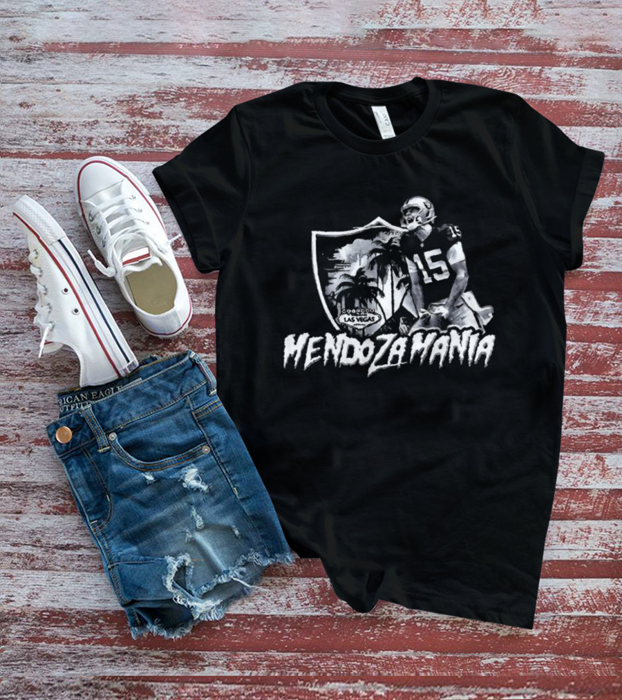 Raider Shield Mendoza Mania 15 Welcome To Fabulous Las Vegas T-Shirt