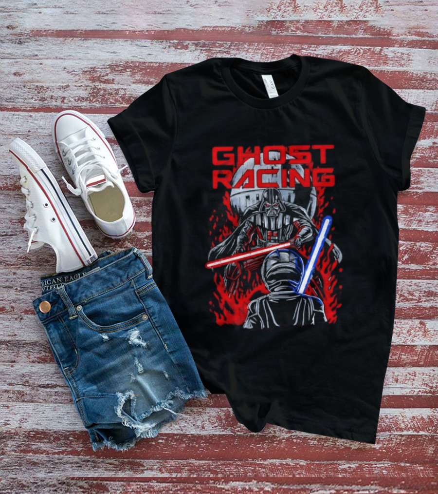 Ghost Racing Darth Vader Lightsaber Duel Scene T-Shirt
