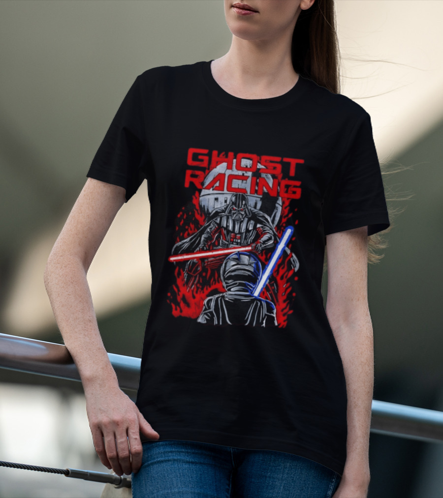 Ghost Racing Darth Vader Lightsaber Duel Scene T-Shirt