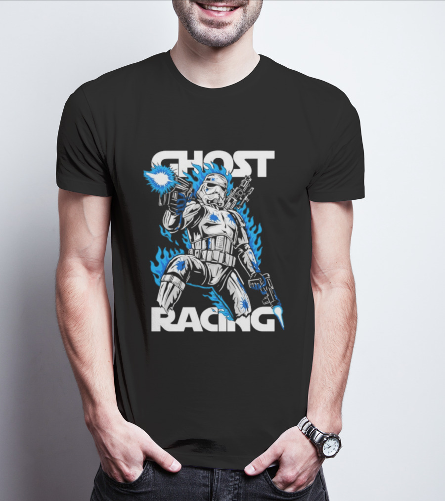 Ghost Racing Lone Trooper Stormtrooper Galactic Combat Blaze T-Shirt
