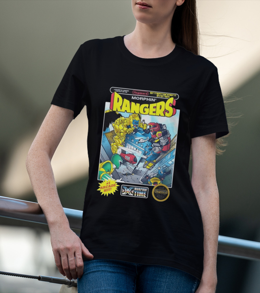 Morphin Rangers Megazord Vs Goldar Arcade Hit T-Shirt