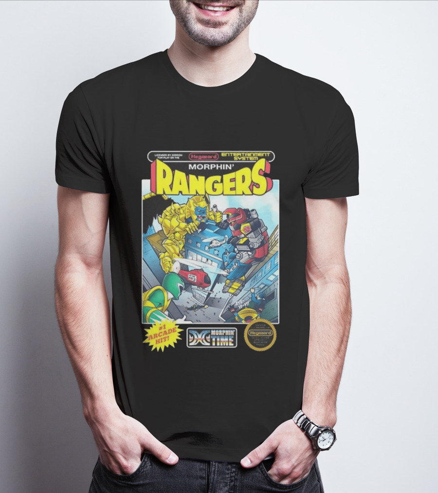 Morphin Rangers Megazord Vs Goldar Arcade Hit T-Shirt