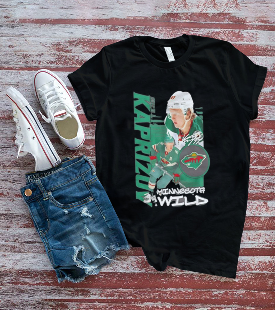 Minnesota Wild Kaprizov 97 Playmaker Hockey Star T-Shirt