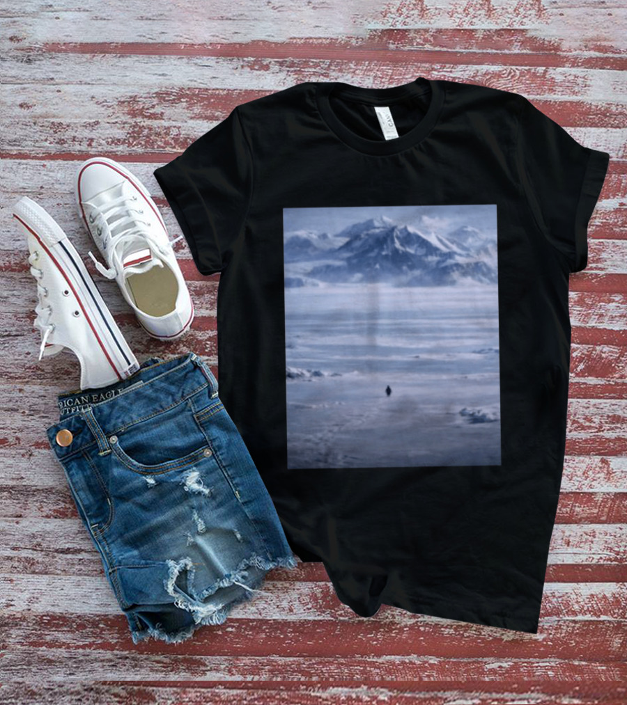The Nihilist Penguin In Snowy Mountain Landscape T-Shirt