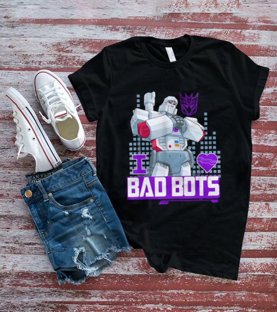 Transformers Valentine's Day Megatron I Love Bad Bots Decepticon T-Shirt