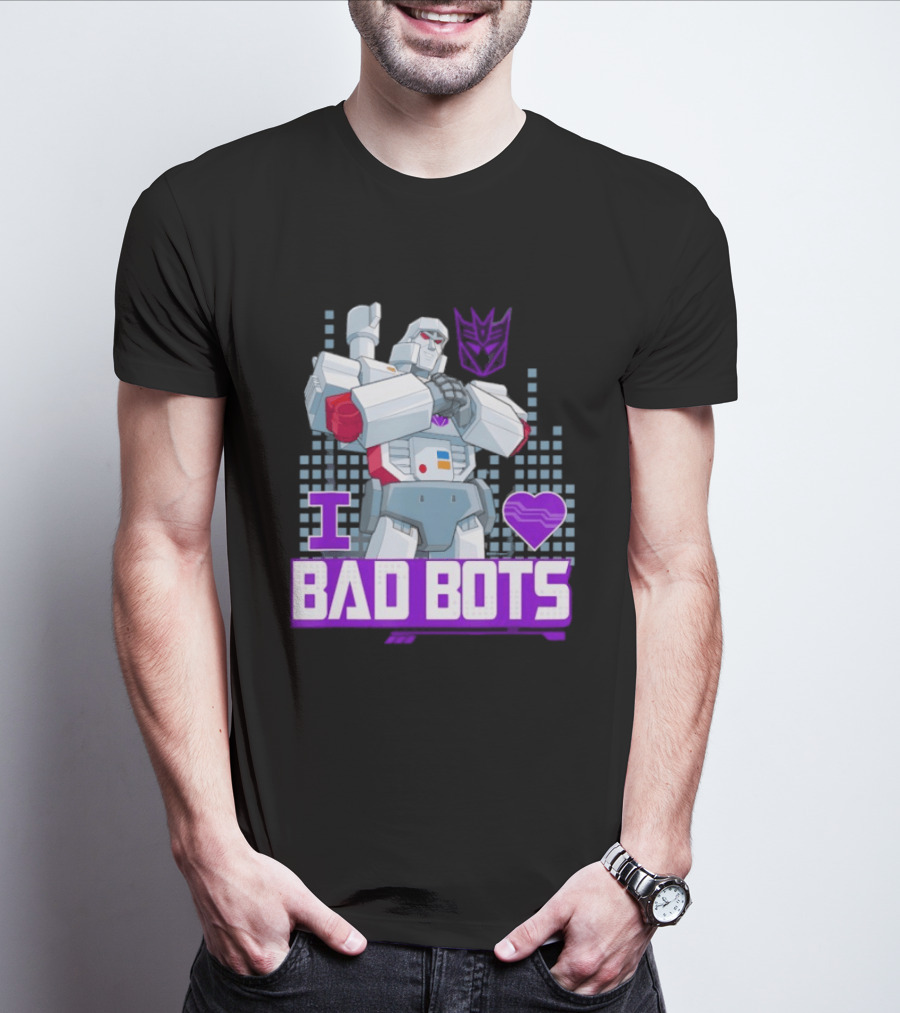 Transformers Valentine's Day Megatron I Love Bad Bots Decepticon T-Shirt