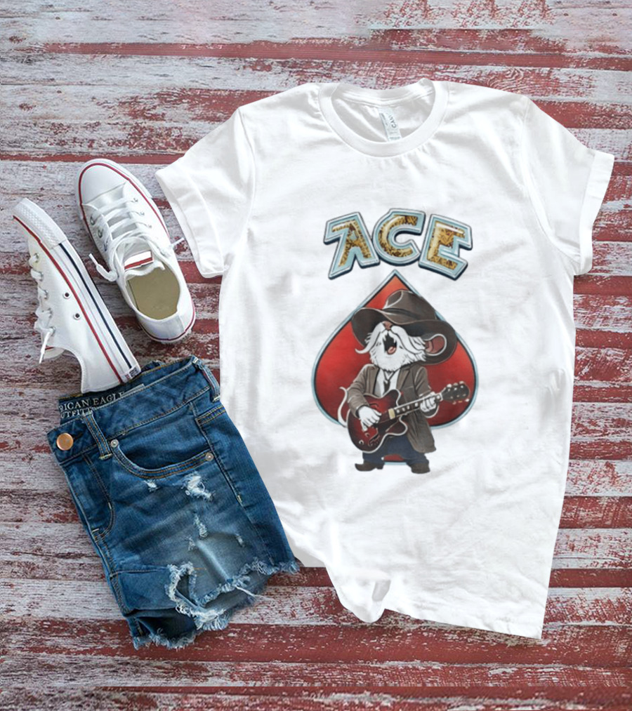 Bob Weir Uncle Pecos ACE Mouse Guitar Spade T-Shirt