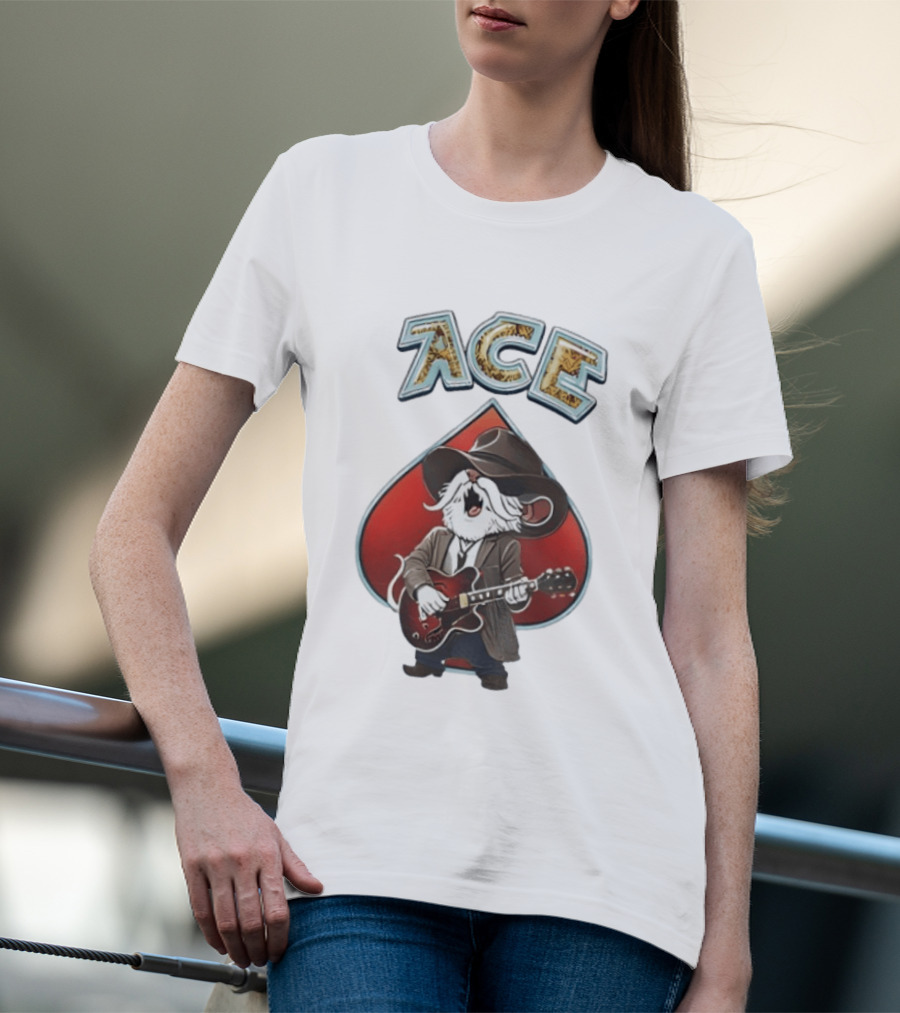 Bob Weir Uncle Pecos ACE Mouse Guitar Spade T-Shirt