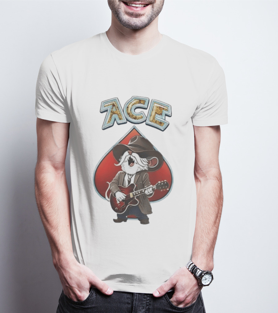 Bob Weir Uncle Pecos ACE Mouse Guitar Spade T-Shirt