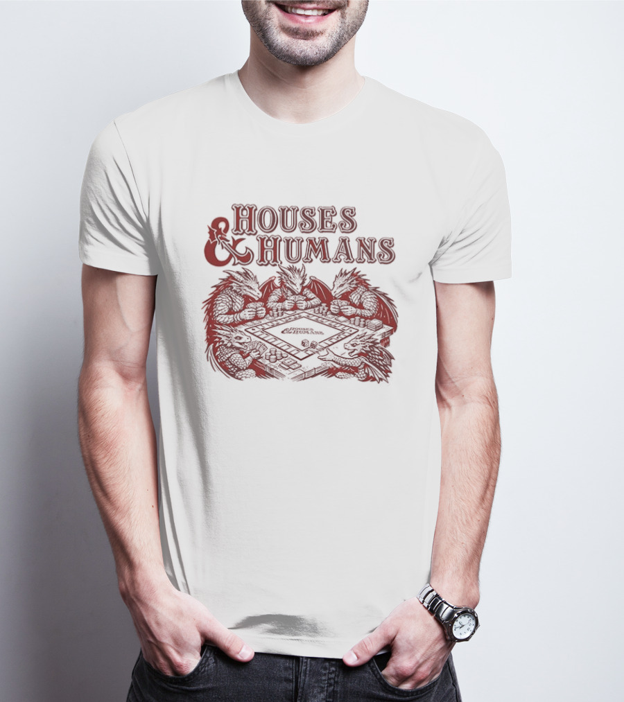 Houses And Humans Dungeons And Dragons Monopoly T-Shirt