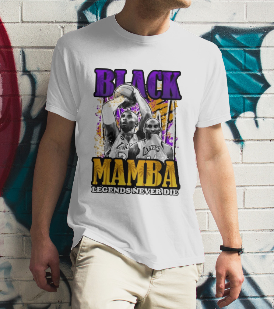 Black Mamba Lakers Legends Never Die T-Shirt