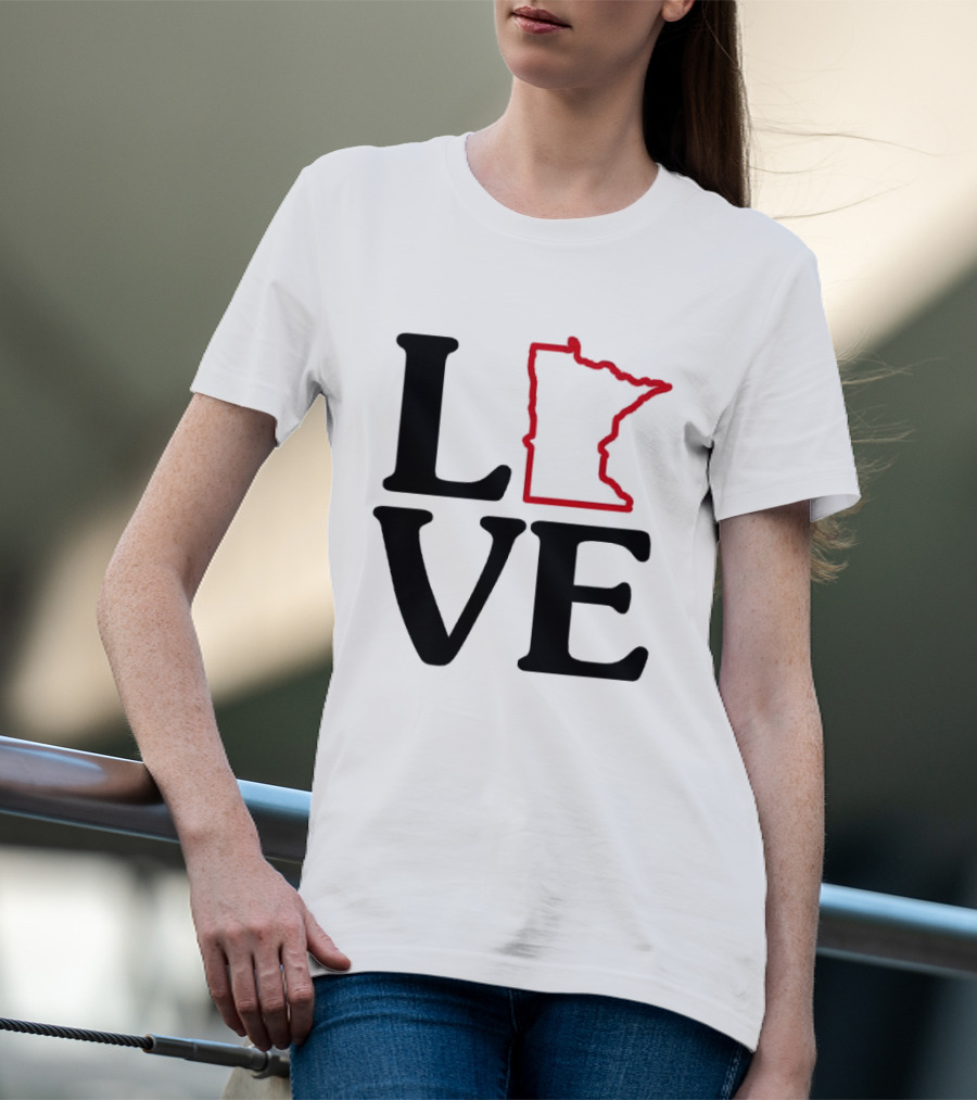 Love Minnesota State Map T-Shirt