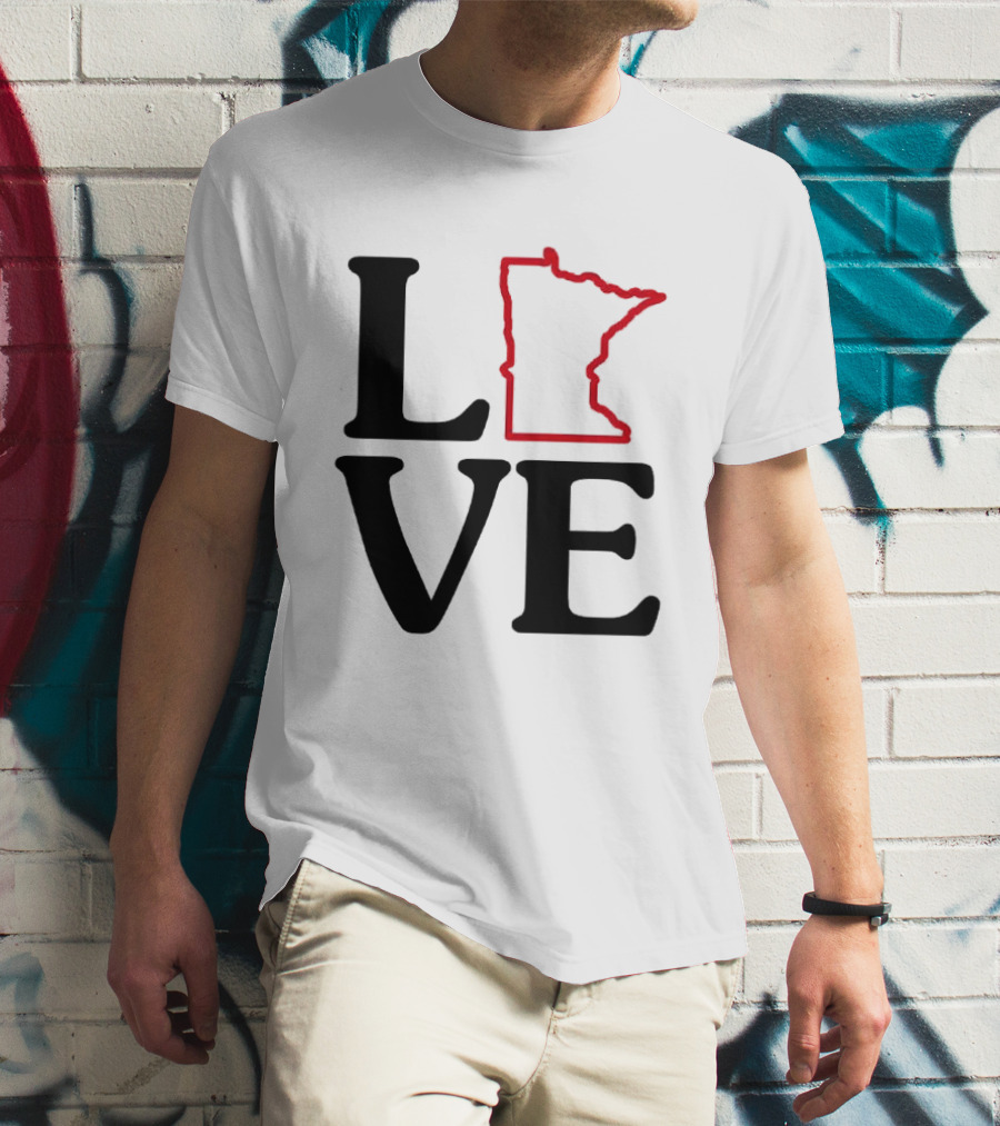 Love Minnesota State Map T-Shirt