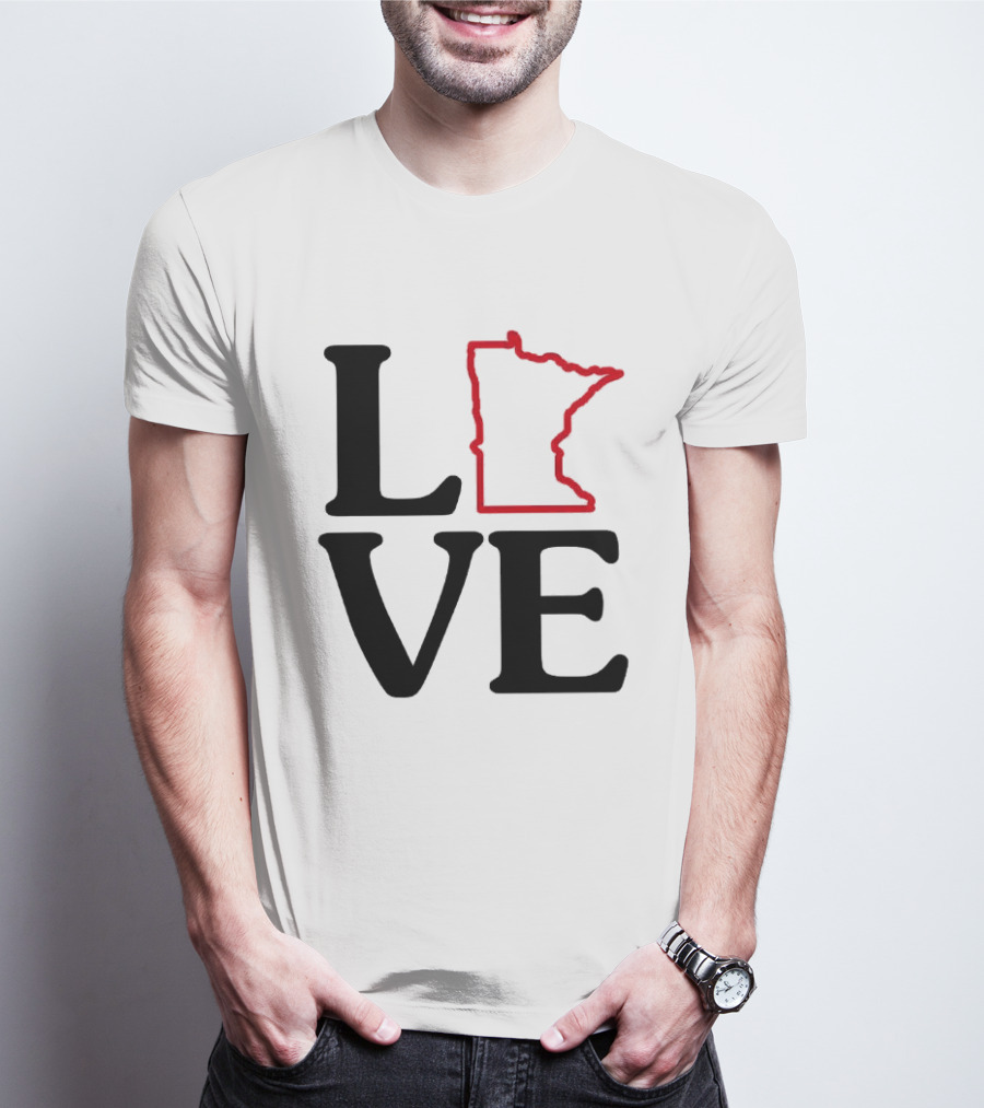 Love Minnesota State Map T-Shirt