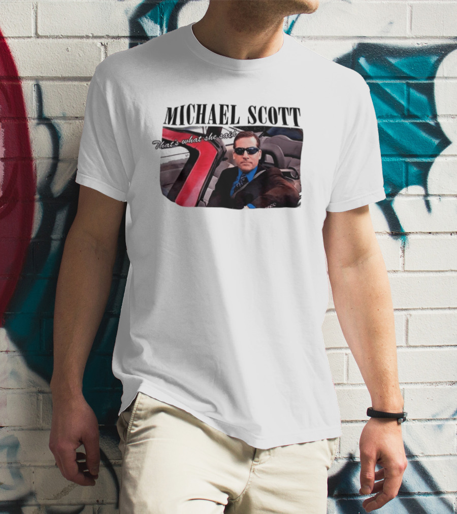 Michael Scott That's What She Said Sunglasses Car Scene T-Shirt