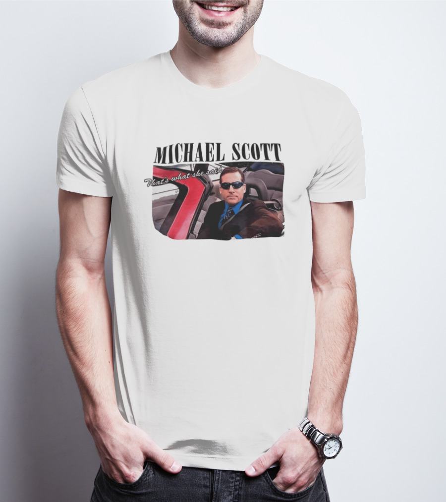 Michael Scott That's What She Said Sunglasses Car Scene T-Shirt